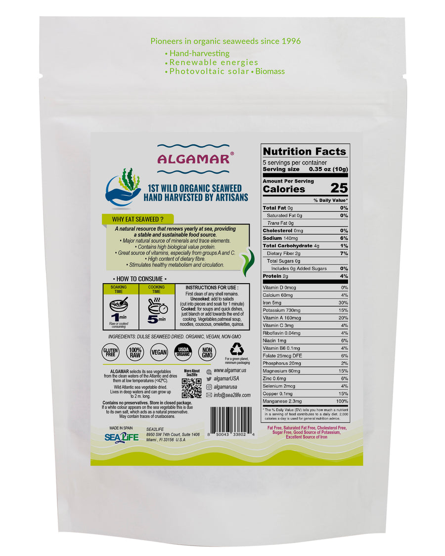 Dulse Palmaria, Atlantic Organic 50g  in Bundle of 3